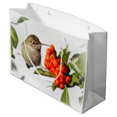 愛らしいアンナのハミングバードオンベリーブッシュ ラージペーパーバッグ (裏面アングル)