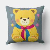 愛らしいイエローテディベア クッション (裏面)