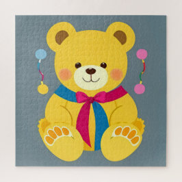 愛らしいイエローテディベア ジグソーパズル