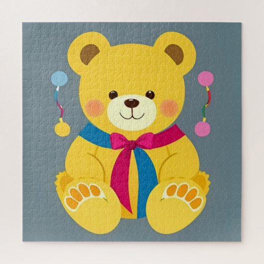 愛らしいイエローテディベア ジグソーパズル (縦)