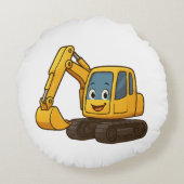 愛らしいイエローディガーデザインオンラウンドクッション ラウンドクッション (裏面)