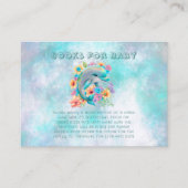 愛らしいイルカと花模様のベビー本 名刺 (正面)