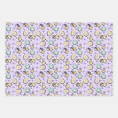 愛らしいイースタースケッチとパステルイースターパターン ラッピングペーパーシート (正面)