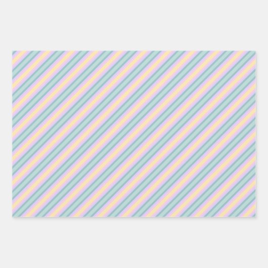 愛らしいイースタースケッチとパステルイースターパターン ラッピングペーパーシート (正面3)