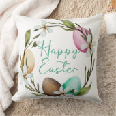 愛らしいイースタータウペピンクエッグスエレガントウォーター色 クッション (ブランケット)