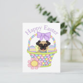 愛らしいイースターバスケットのティーズと贈り物 シーズンポストカード (スタンド正面)