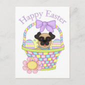愛らしいイースターバスケットのティーズと贈り物 シーズンポストカード (正面)
