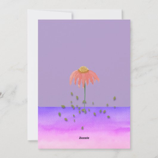 愛らしいイースターバニーと雛 シーズンカード (裏面)