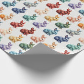 愛らしいイースターバニーズギフトラップ ラッピングペーパー (角)