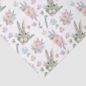 愛らしいイースターバニー春パステルフラワーホワイト 薄葉紙 (詳細)