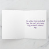 愛らしいイースターバニー&エッグス カード (内部)