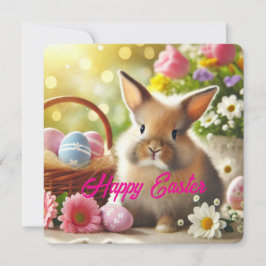 愛らしいイースターホリデーカードパステル春 シーズンカード