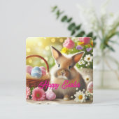 愛らしいイースターホリデーカードパステル春 シーズンカード (スタンド正面)
