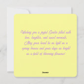 愛らしいイースターホリデーカードパステル春 シーズンカード (裏面)