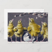 愛らしいイースターヴィンテージはがき シーズンポストカード (正面/裏面)