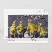 愛らしいイースターヴィンテージはがき シーズンポストカード (正面/裏面)