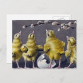 愛らしいイースターヴィンテージ シーズンポストカード (正面/裏面)