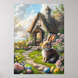 愛らしいイースター絵を描のポスター ポスター