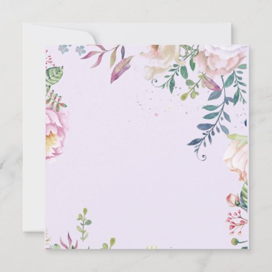 愛らしいイースター 招待状 (裏面)