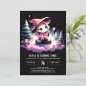 愛らしいウィザーモダンド誕生日 招待状 (スタンド正面)