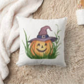 愛らしいウィッチーカボチャ装飾用クッション クッション (ブランケット)