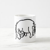 愛らしいウィニー・ザ・プー・エイオール・スケッチ・コーヒー・マグ コーヒーマグカップ (中央)