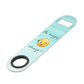 愛らしいウィンキング絵文字顔 – 常に幸せになる スピード栓抜き (正面アングル)