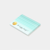 愛らしいウィンキング絵文字顔 – 常に幸せになる ポストイット (アングル)