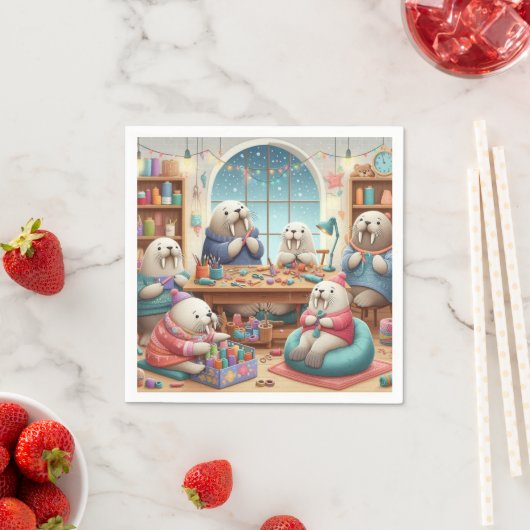 愛らしいウォレス誕生日ナプキンス スタンダードカクテルナプキン (インサイチュ)