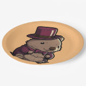 愛らしいウォンバット ペーパープレート (アングル)