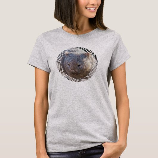 愛らしいウォンバット Tシャツ (正面)