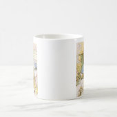 愛らしいウサギおよび家禽 コーヒーマグカップ (中央)