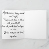 愛らしいウサギとキャベツのグリーティング カード (内部)