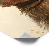 愛らしいウサギのプリント ポスター (角)