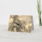 愛らしいウサギのロマンチックなカード 愛する人へ カード (正面)