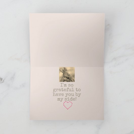 愛らしいウサギのロマンチックカード 愛する人へ カード (内部)