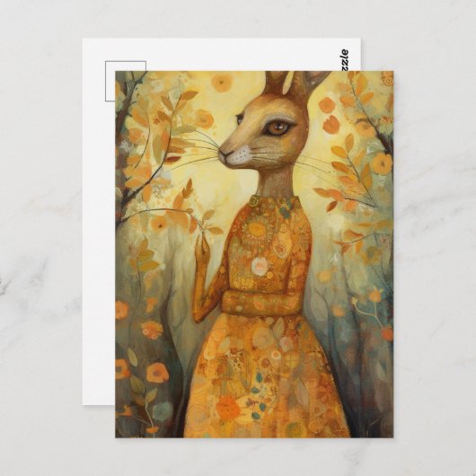 愛らしいウサギの民話 ポストカード (正面/裏面)