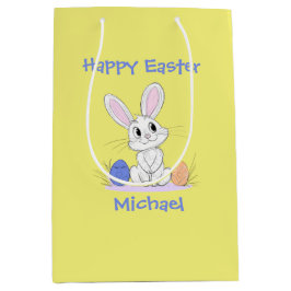 🐇🥚愛らしいウサギカラフル&エッグ🐇🥚 ミディアムペーパーバッグ