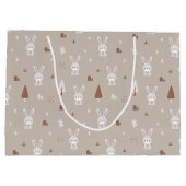 愛らしいウサギ柄ラージ抱き枕 ラージペーパーバッグ (裏面)