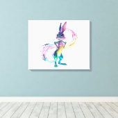 愛らしいウサギ キャンバスプリント (インサイチュ (ウッドフロア))