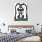 愛らしいウサギ キャンバスプリント (インサイチュ (寝室))