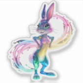 愛らしいウサギ シール (正面)