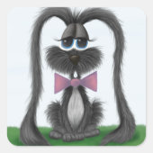 愛らしいウサギ スクエアシール (正面)