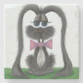 愛らしいウサギ ストーンコースター (正面)