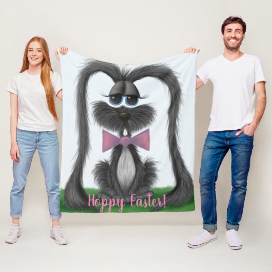 愛らしいウサギ フリースブランケット (インサイチュ)