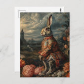 愛らしいウサギ ポストカード (正面/裏面)