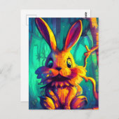 愛らしいウサギ ポストカード (正面/裏面)
