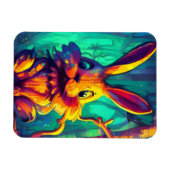 愛らしいウサギ マグネット (横)