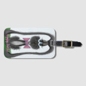 愛らしいウサギ ラゲッジタグ (正面横)