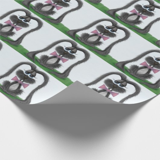 愛らしいウサギ ラッピングペーパー (角)